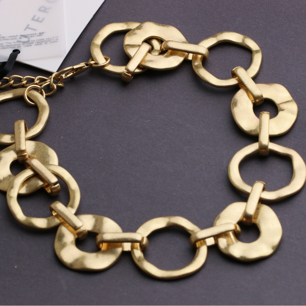 Uterque Gold Contemporary Chain Necklace
